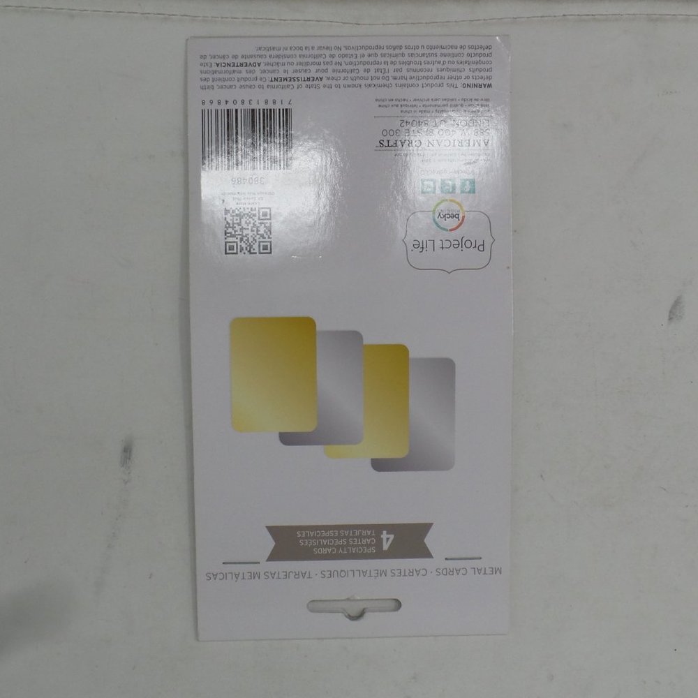 Project Life 3x4 Metal Cards 4/pkg - Picture 2 of 2